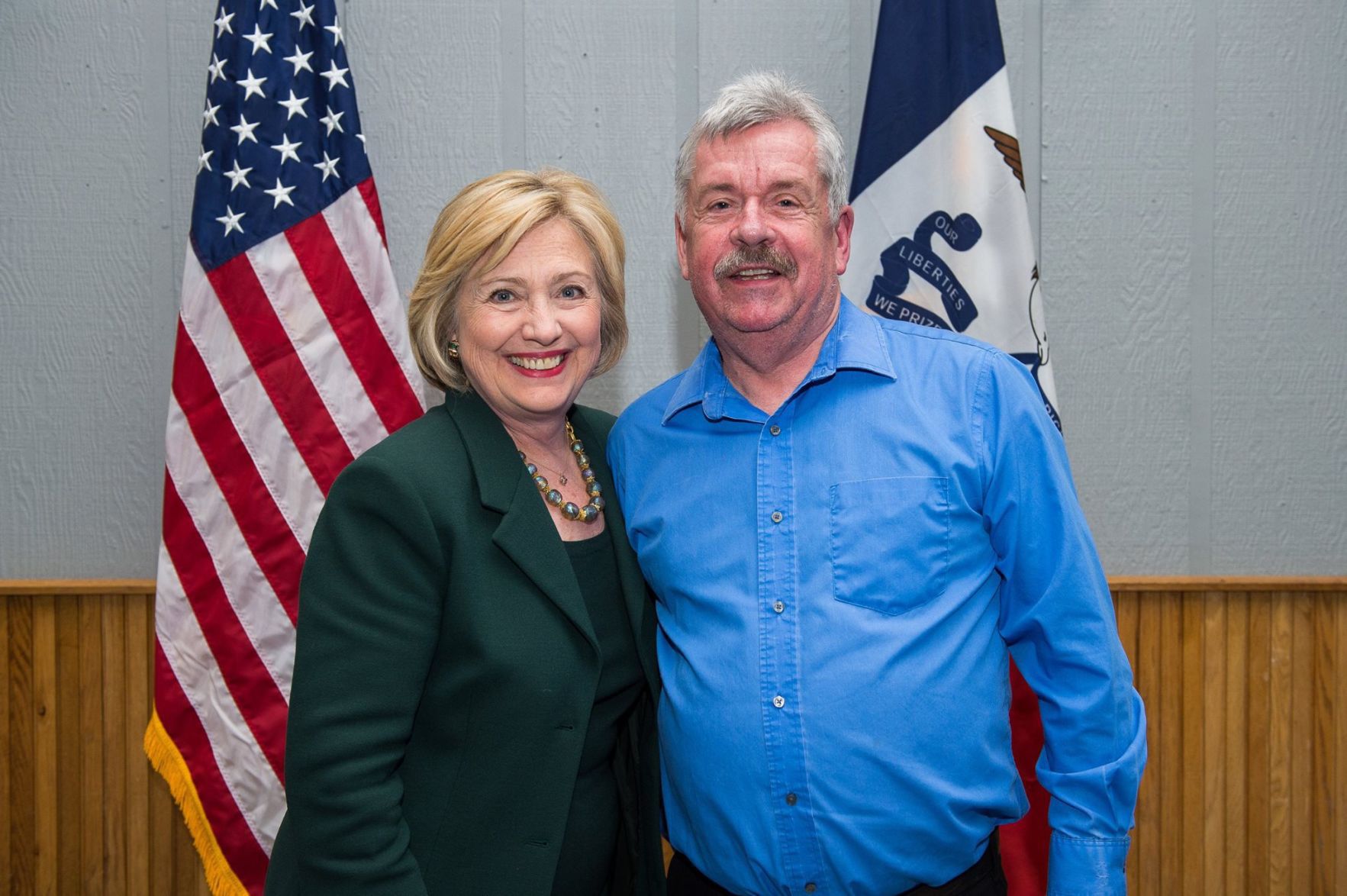 John Stone with Hillary Clinton